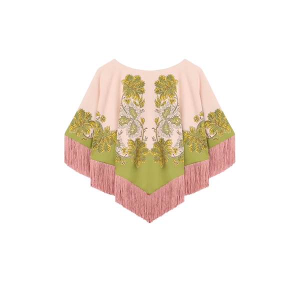 La DoubleJ Mini Poncho in Swathe Pink at Coveti