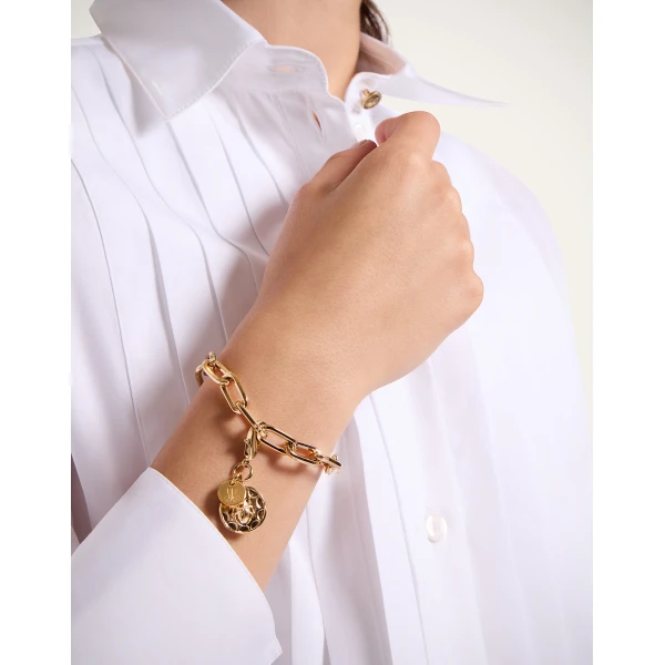 La DoubleJ Mini Scarab Charm in 24K Gold Plate | Necklace | Coveti
