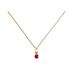 La DoubleJ Mini Shen Loop Necklace in 24K Gold Plate And Enamel | Necklace | Coveti