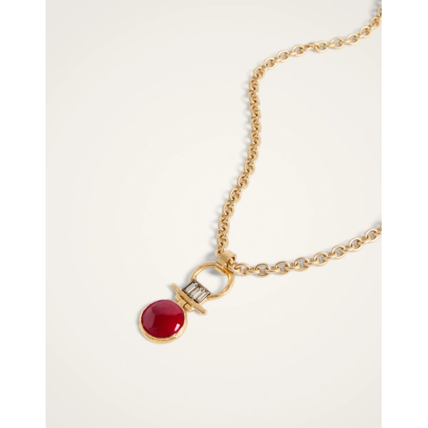 La DoubleJ Mini Shen Loop Necklace in 24K Gold Plate And Enamel | Necklace | Coveti