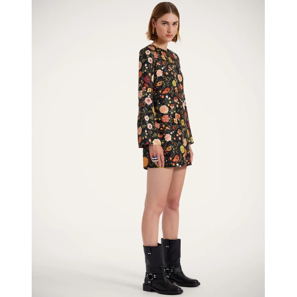 La DoubleJ Mini Supreme Swing Dress in Botticelli Black, view 4