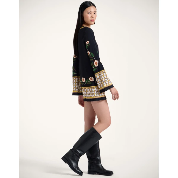 La DoubleJ Mini Supreme Swing Dress in Dazed Black, view 3