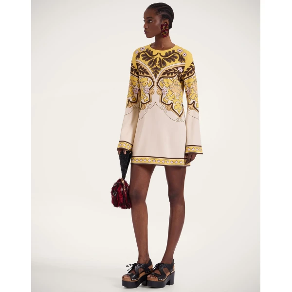 La DoubleJ Mini Supreme Swing Dress in Spells Yellow, view 2