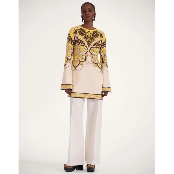 La DoubleJ Mini Supreme Swing Dress in Spells Yellow, view 4