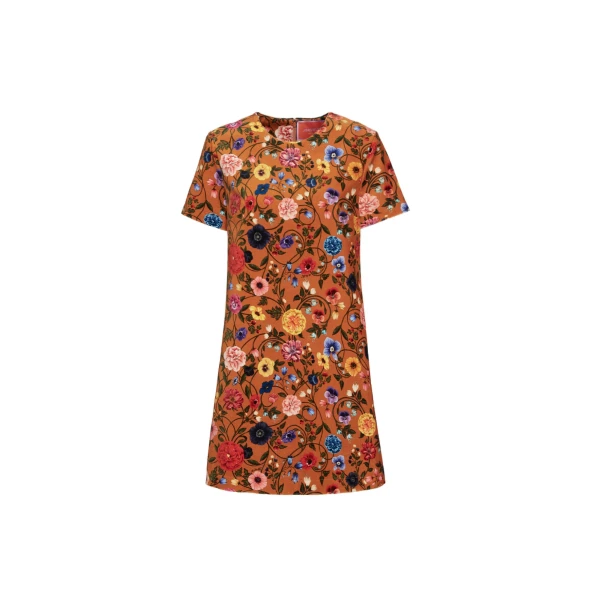 La DoubleJ Mini Swing Dress in Botticelli Rust