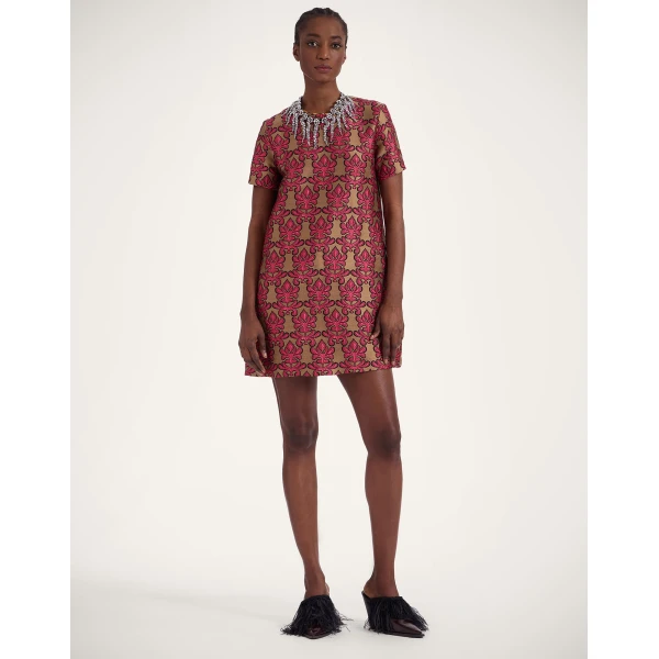 La DoubleJ Mini Swing Dress in Herald Fuchsia, view 2
