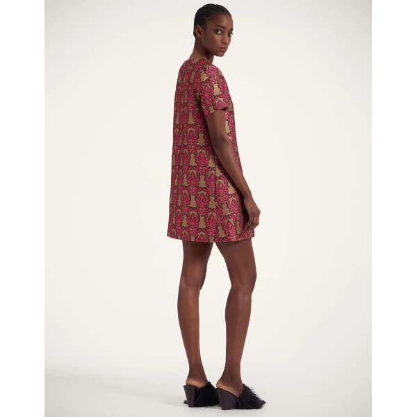 La DoubleJ Mini Swing Dress in Herald Fuchsia, view 4