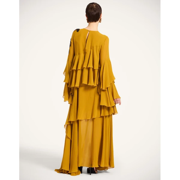 La DoubleJ Naiad Dress in Dark Yellow, view 3