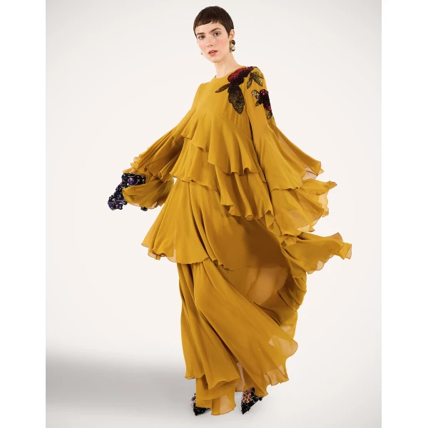 La DoubleJ Naiad Dress in Dark Yellow, view 4