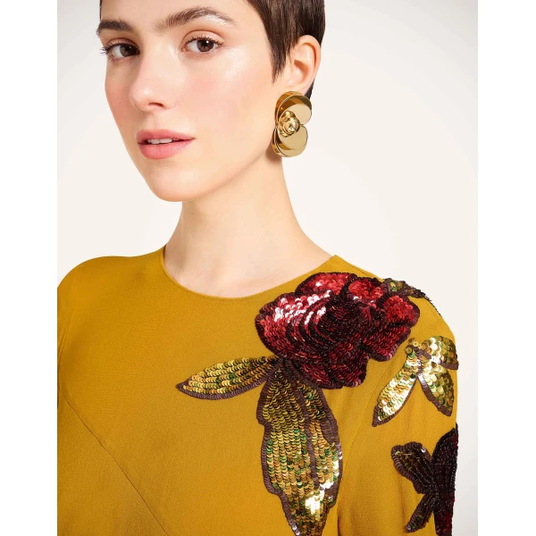 La DoubleJ Naiad Dress in Dark Yellow, view 6
