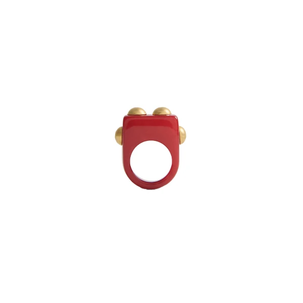 La DoubleJ Nefertiti Ring in Burgundy