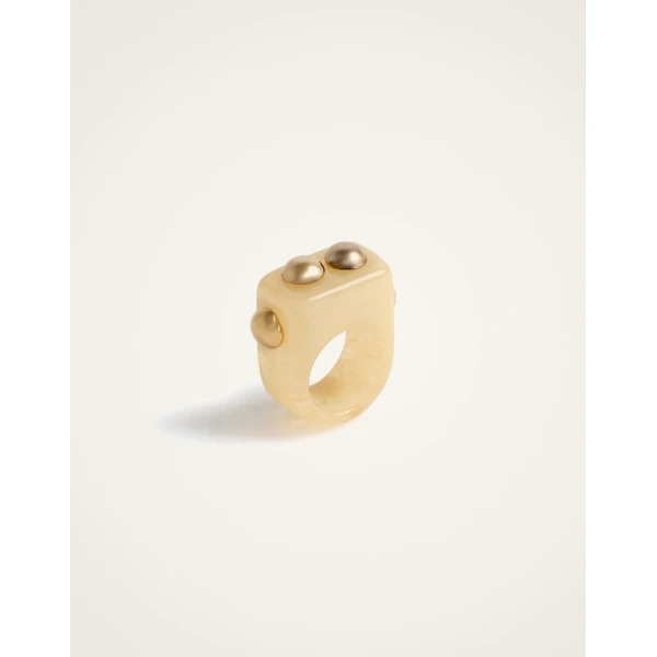 La DoubleJ Nefertiti Ring in Cream | Rings | Coveti