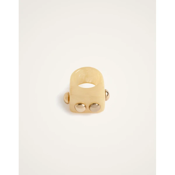 La DoubleJ Nefertiti Ring in Cream | Rings | Coveti