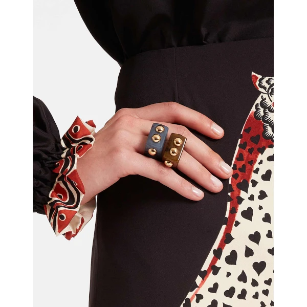 La DoubleJ Nefertiti Ring in Teal | Rings | Coveti