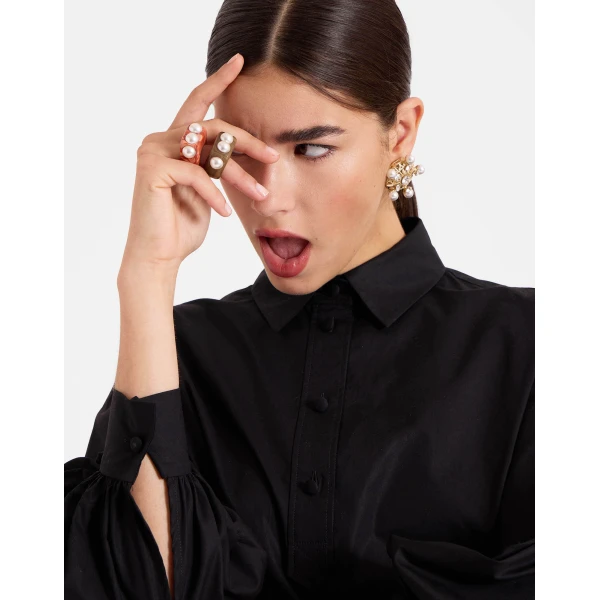 La DoubleJ Nefertiti Ring in Tortoiseshell, view 5