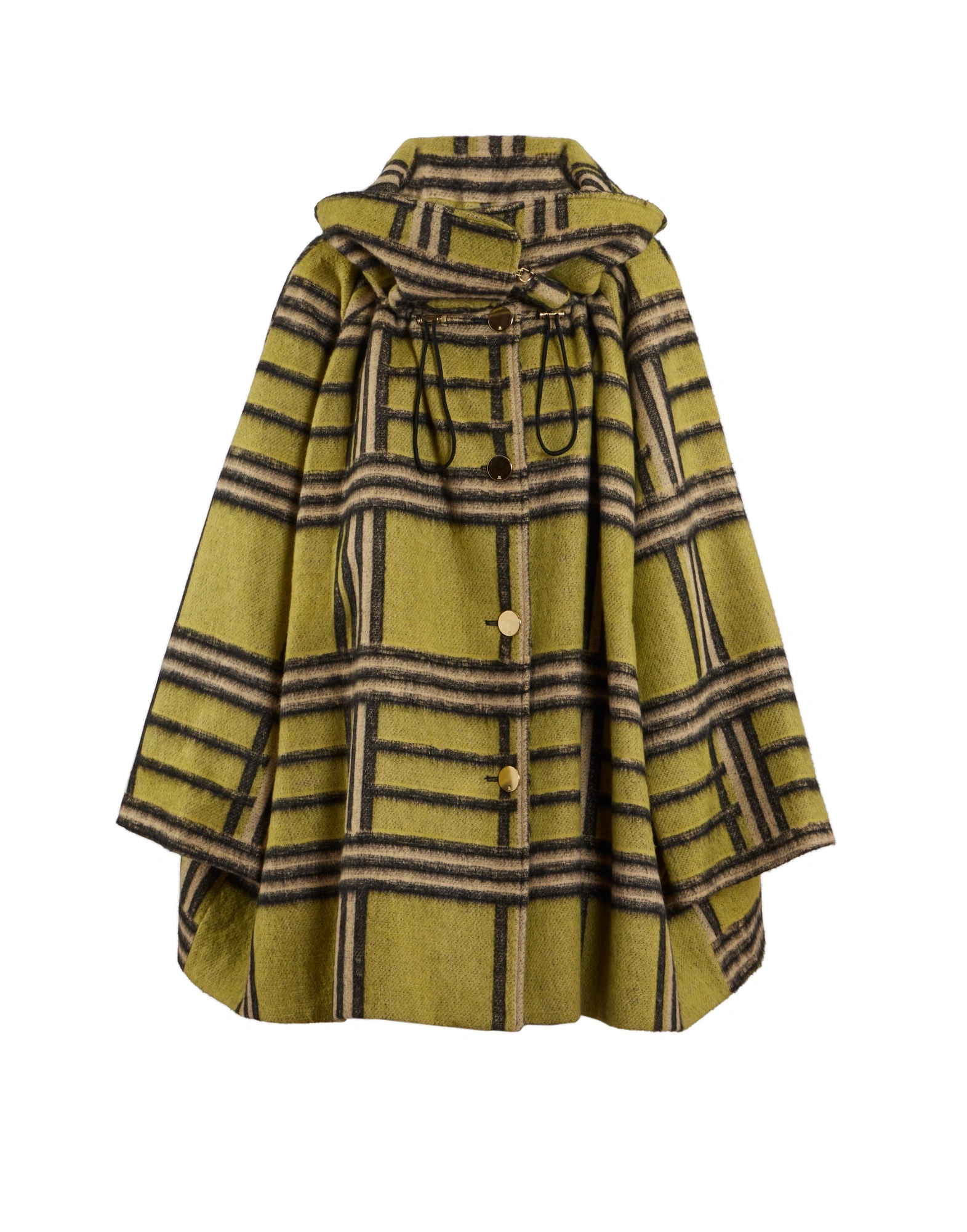 La DoubleJ New Town Cape in Kells Check Green La DoubleJ New Town Cape in Kells Check Green | Jackets | Coveti
