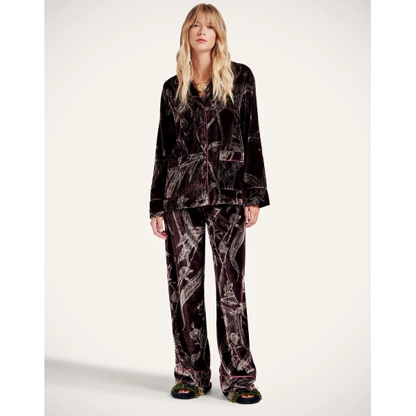 La DoubleJ Pajama Pants in Bamboo Burgundy | Pants | Coveti