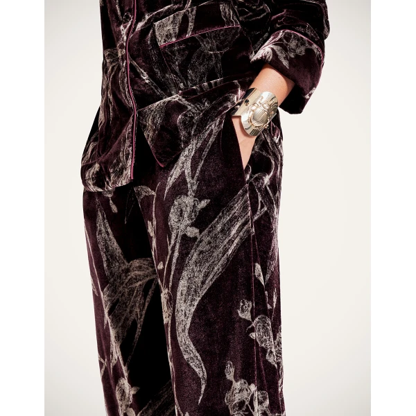 La DoubleJ Pajama Pants in Bamboo Burgundy | Pants | Coveti