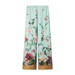 La DoubleJ Pajama Pants in Zooflora Light Blue