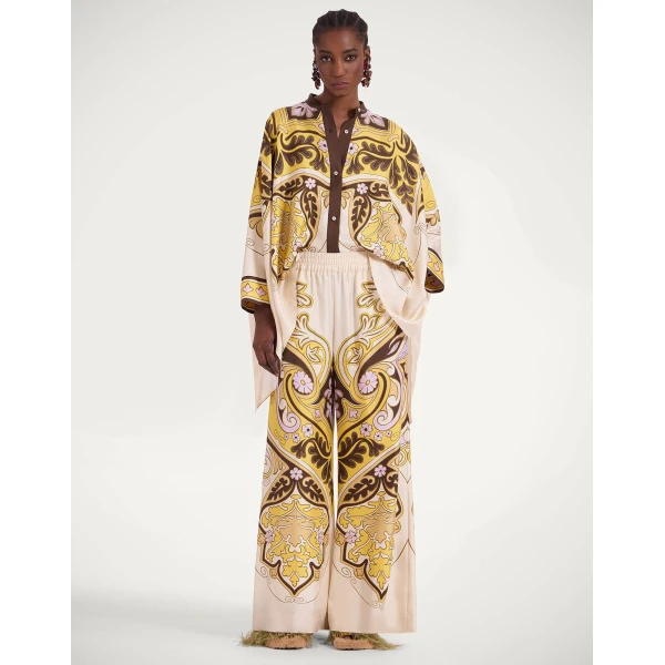 La DoubleJ Palazzo Pants in Spells Yellow | Wide leg pants | Coveti