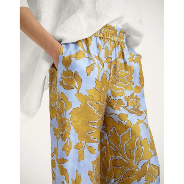 La DoubleJ Palazzo Pants in Tangle Light Blue at Coveti