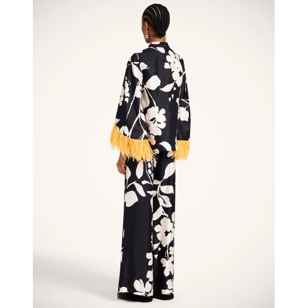 La DoubleJ Palazzo Pants in Winter Jasmine, view 3