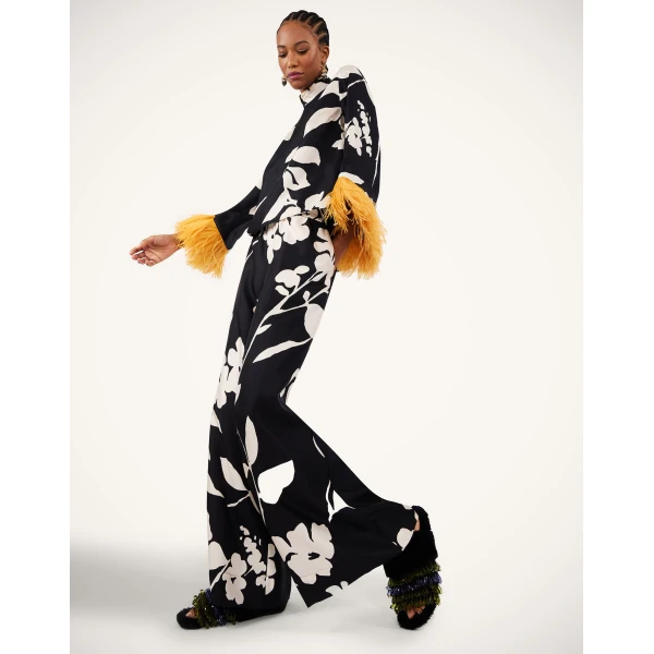 La DoubleJ Palazzo Pants in Winter Jasmine, view 4