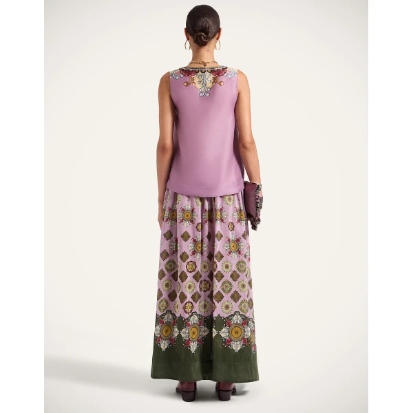 La DoubleJ Palme D’Or Skirt in Nucleus Dusty Pink, view 3
