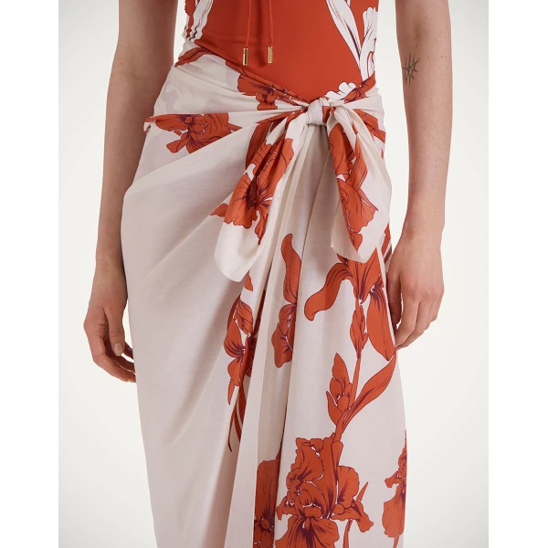 La DoubleJ Pareo in Iris Dark Orange, view 2