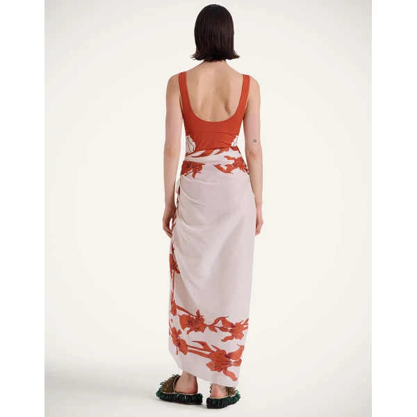 La DoubleJ Pareo in Iris Dark Orange, view 4