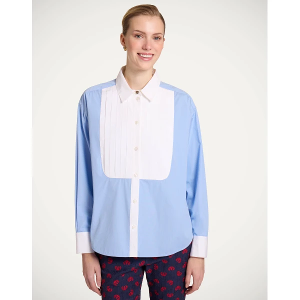 La DoubleJ Peggy Shirt in Light Blue, view 2