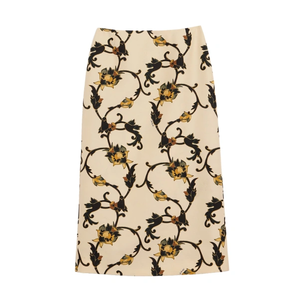 Pencil Skirt in Buttercup White