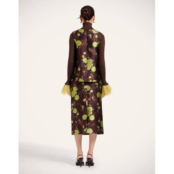 La DoubleJ Pencil Skirt in Devon Brown, view 3