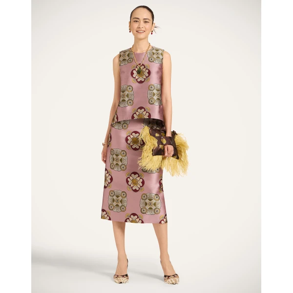 La DoubleJ Pencil Skirt in Nucleus Dusty Pink, view 2