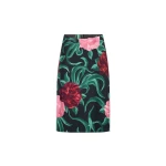 La DoubleJ Pencil Skirt in Peony Black