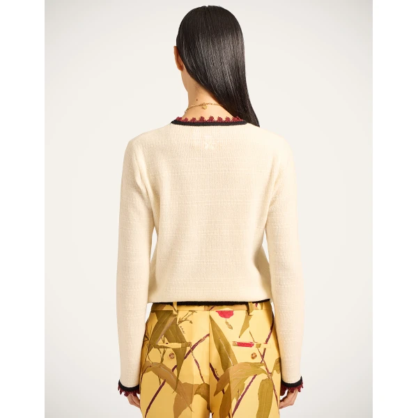 La DoubleJ Picket Crew Neck in Ecru | Sweaters | Coveti