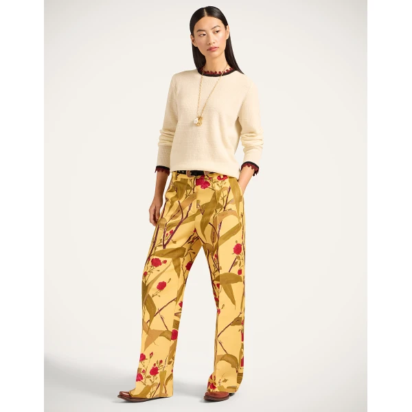 La DoubleJ Picket Crew Neck in Ecru | Sweaters | Coveti
