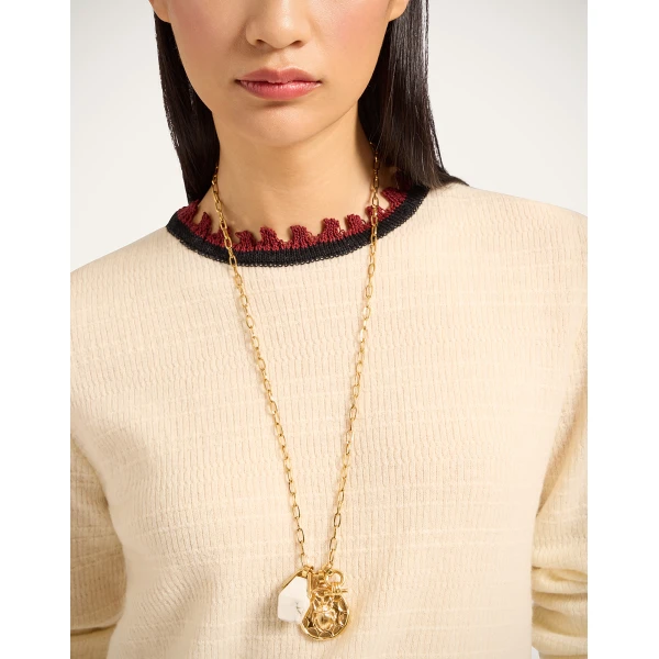 La DoubleJ Picket Crew Neck in Ecru | Sweaters | Coveti