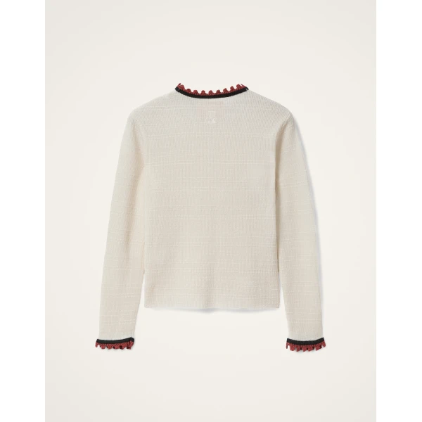 La DoubleJ Picket Crew Neck in Ecru | Sweaters | Coveti