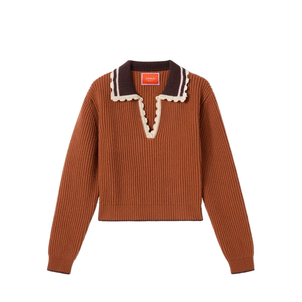 Picket High Sweater in Tobacco