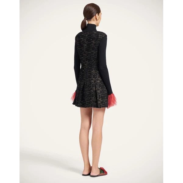 La DoubleJ Pixie Dress in Bicolor Black at Coveti