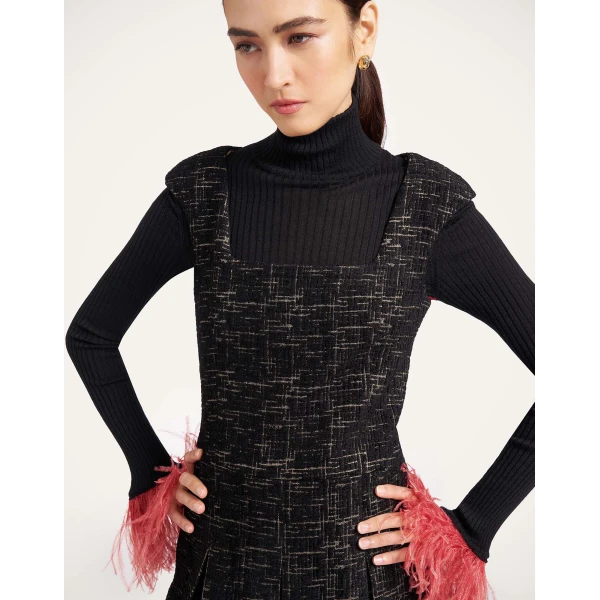 La DoubleJ Pixie Dress in Bicolor Black at Coveti