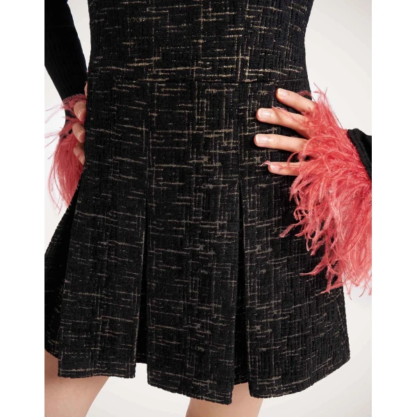 La DoubleJ Pixie Dress in Bicolor Black at Coveti