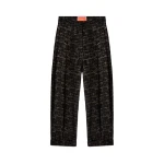La DoubleJ Pleated Pants in Bicolor Black at Coveti