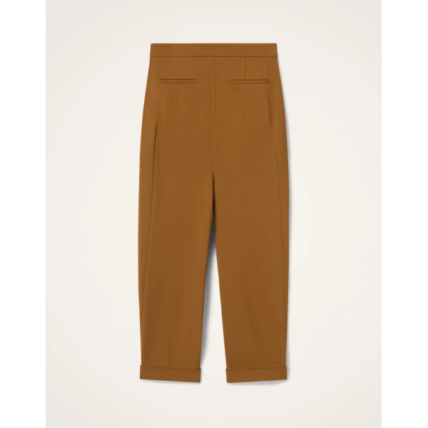 La DoubleJ Pleated Pants in Tobacco at Coveti