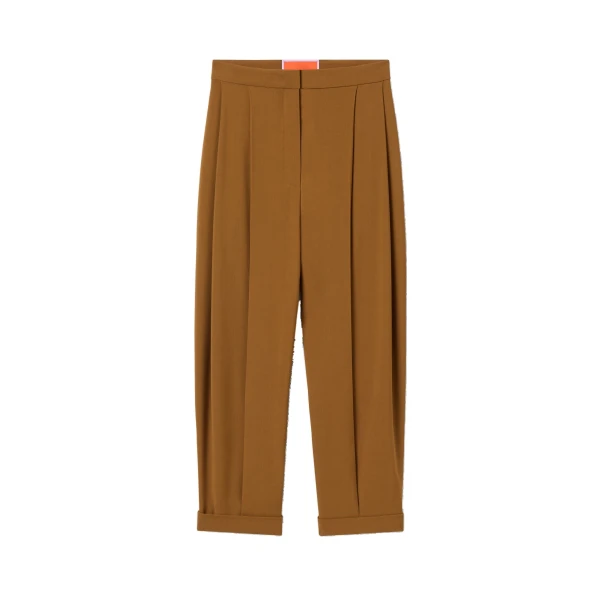 La DoubleJ Pleated Pants in Tobacco at Coveti