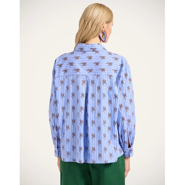 La DoubleJ Poet Shirt in Gryphos Light Blue, view 3