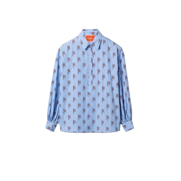 La DoubleJ Poet Shirt in Gryphos Light Blue