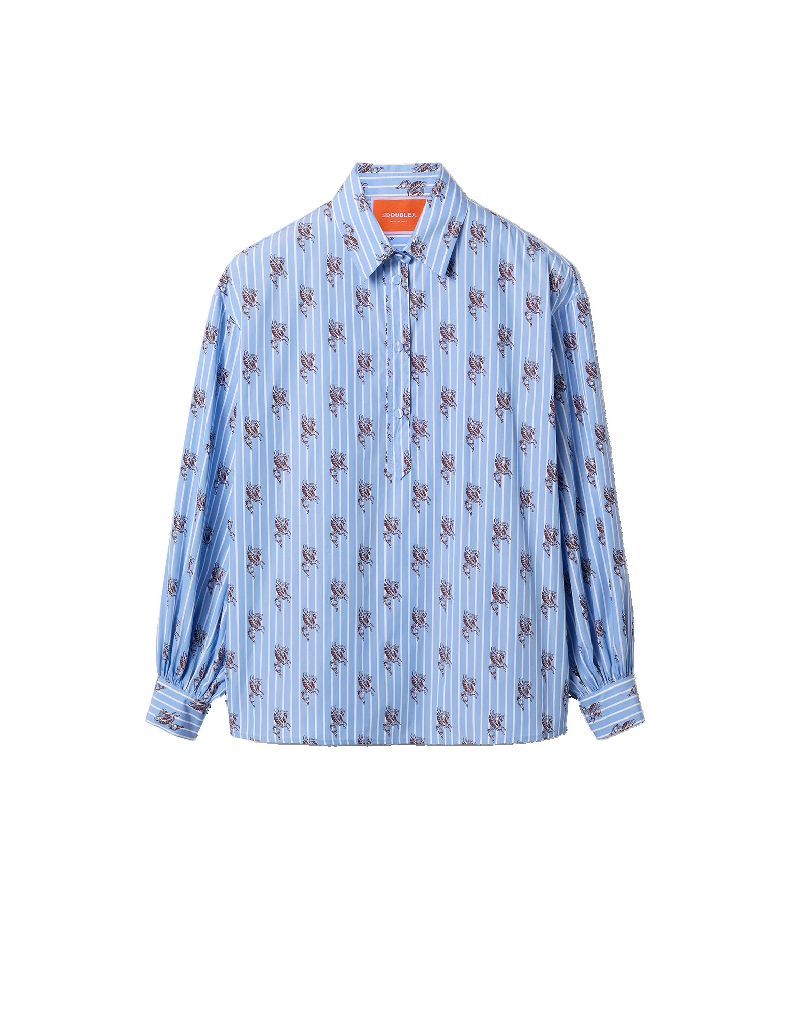 La DoubleJ Poet Shirt in Gryphos Light Blue La DoubleJ Poet Shirt in Gryphos Light Blue