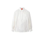 La DoubleJ Poet Shirt in Pineapple Lace White